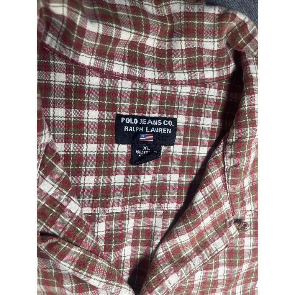 Polo Jeans Co. Ralph Lauren Men's XL Casual Button-Up Shirt USA Polo Flannel - Picture 3 of 5